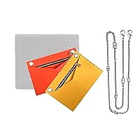 Constance Compact Wallet Strap Insert Constance Conversion Kit with Gold Chain Constance Compact Wallet Insert Constance Wallet on Chain (Red, 120cm Silver Chain)