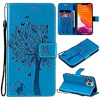Phone Cover Wallet Folio Case for Apple iPhone 12 6.1, Premium PU Leather Slim Fit Cover for iPhone 12 6.1, 2 Card Slots, Exactly fit, Blue