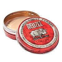 REUZEL Red Pomade, Medium All Day Hold, Water Soluble Styling, High Shine and Flake Free, Easy To Wash Out, For All Hairstyles