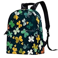 Travel Backpack,Work Backpack,Back Pack,Clover Shamrock Floral,Backpack