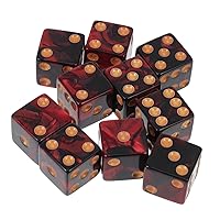 10pcs Big Hole Dot Dice Bulk Dice Toys for Kids Metal Dice Kids Toys Game Dice Fashion Dice Solid Dices Entertainment Dices Pub Dices Dice Toy Square Corner Acrylic Child Halloween