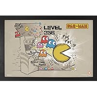 Pyramid America - Pacman Poster - Pac Man Level 256 Landscape - 11 x 17 Framed Poster Wall Art, Ideal for Home Decor, Room Decor, Gaming Room Decor & Living Room Decor