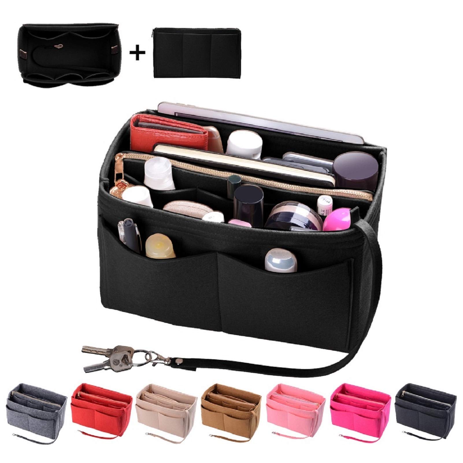 Amazon.com: Purse Bling Slim Purse Organizer Insert with Zipper For  Handbags and Totes, Purse To Go Style Shaper For Speedy, Neverfull,  Graceful, & Delightful Totes (Red, Large) : Clothing, Shoes & Jewelry