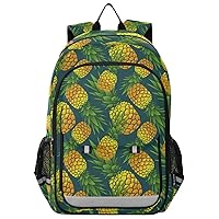 ALAZA Tropical Coconut Palm Trees Fruits Pineapples Summer Pineapple on Dark Backpacks Travel Laptop Backpack