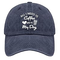 All I Need is Coffee and My Dog Hat for Men Baseball Caps Fashion Washed Running Hats Quick Dry