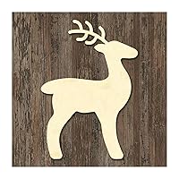 Unfinished Wood Deer Shape Tree Hanging Decoration DIY Craft for Kids, Wooden Hanging Ornament for Housewarming Gifts Decoration Christmas Holiday Party Supplies, 3PCS Wooden Kitchen Decor Sign
