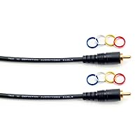 Mogami Pure Patch RR-03 Professional Audio/Video Cable, Mono RCA Male Plugs, Gold Contacts, Straight Connectors, 3 Foot