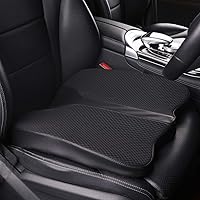 Car Seat Cushion - Comfort Memory Foam Seat Cushion for Car Seat Driver, Tailbone (Coccyx) Pain Relief, Car Seat Cushions for Driving (Black)