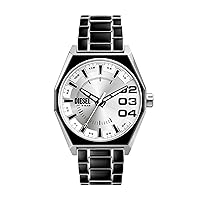 Diesel Scraper Men's Watch with Stainless Steel Bracelet or Leather Band