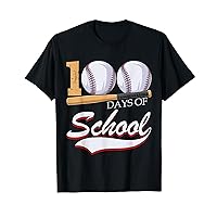 100 Days Of School Sports Game Baseball Player Student T-Shirt