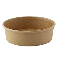 PacknWood 210PC481K Round kraft To go container - kraft paper bowl - togo soup containers - kraft paper cup - small paper cups - disposable brown cups -Soup bowls - 16oz D:5.9in H:1.8in - 360 pcs