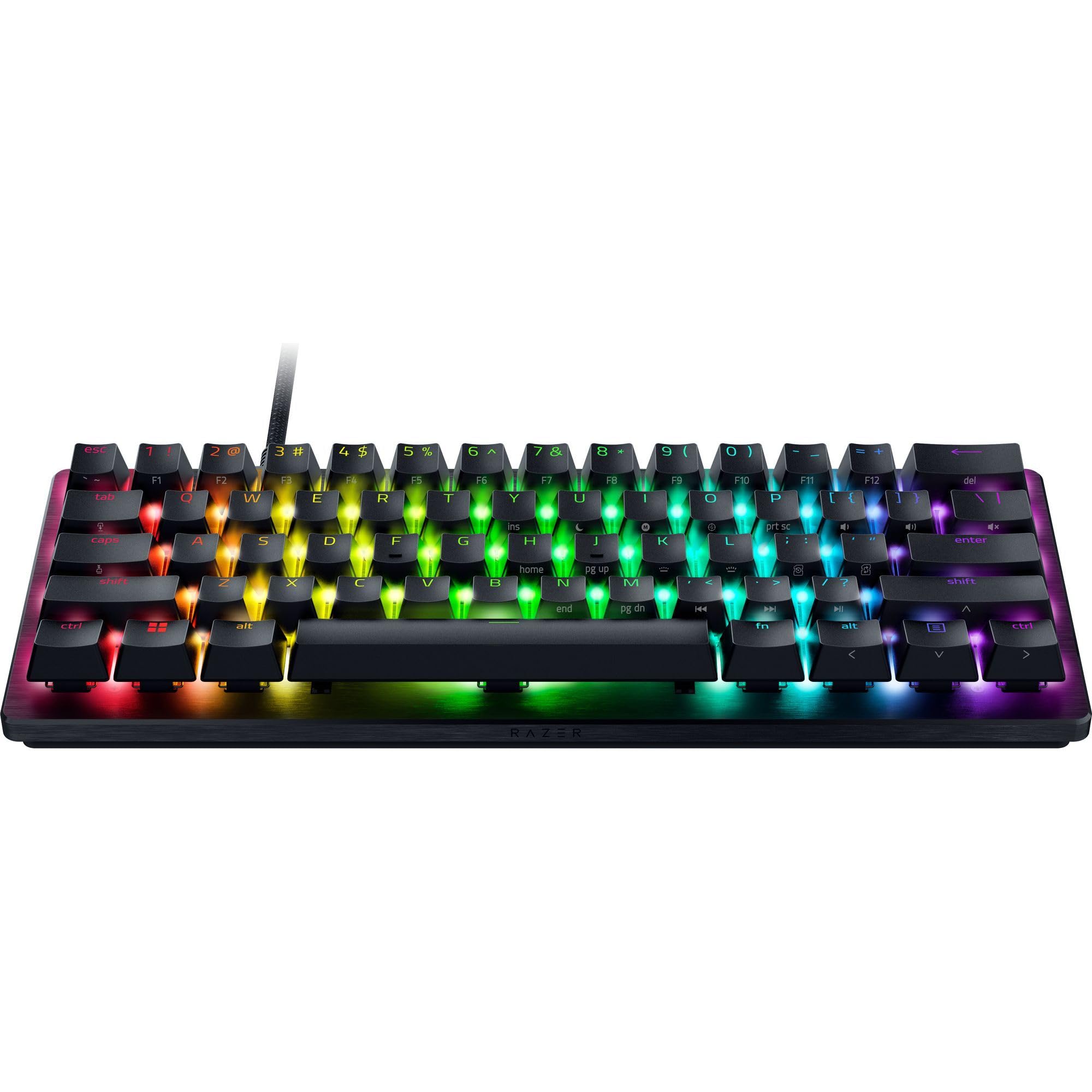 Razer Huntsman V3 Pro Mini 60% Gaming Keyboard: Analog Optical Switches w/Rapid Trigger & Adjustable Actuation - Onboard Adjustments - Dual-Purpose Mod Keys - Doubleshot PBT Keycaps - Black