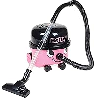 Casdon Henry & Hetty Toys - Hetty Vacuum Cleaner - Pink Vacuum Cleaner Toy with Real Function & Nozzle Accessories - Kids Cleaning Set - for Children Aged 3+