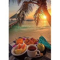 Buffalo Games - Gold - Maldives Brunch - 500 Piece Jigsaw Puzzle for Adults Challenging Puzzle Perfect for Game Nights - 500 Piece Finished Size is 21.25 x 15.00
