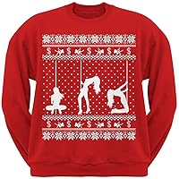 Old Glory Stripper Silhoutte Ugly Christmas Sweater Red Adult Sweatshirt
