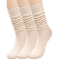 Women's Socks Winter Wool Casual Crew Socks Thick Knit Warm Cozy Cotton Slouch Boots Socks Gifts,Size5-9,#C1019
