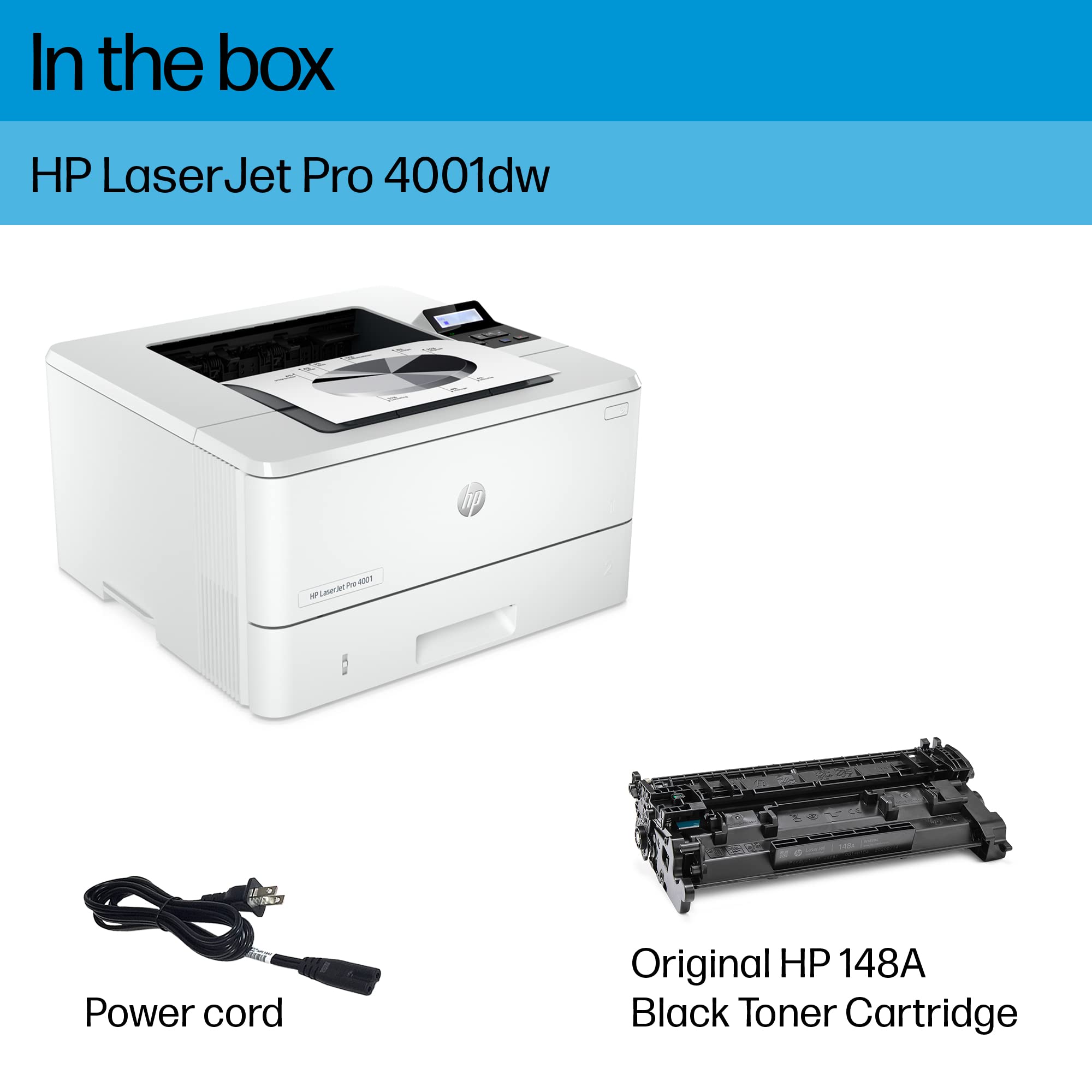 HP LaserJet Pro 4001dw Wireless Black & White Printer