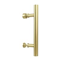 National Hardware N700-102 Interior Sliding Barn Door Hardware Madison Pull, 12-Inches, Easy to Install, Brushed Gold