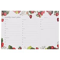 Now Designs Weekly Meal Planner with 60 pages, Vintage Strawberry