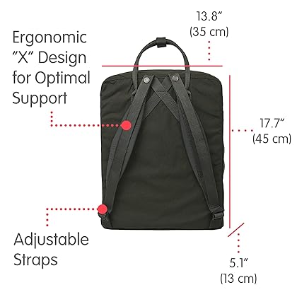 Fjallraven, Kanken Big Backpack for Everyday Use, Bigger than Kanken Classic, Deep Forest