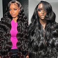 30 Inch 13X6 Lace Front Wigs Human Hair 200% Density Body Wave HD Lace Front Wigs Human Hair Pre Plucked Glueless Wigs Human Hair for Women With Baby Hair