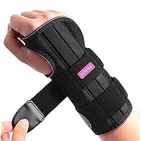 Wrist Brace for Carpal Tunnel Relief Night Support for Women Men, Maximum Support Hand Brace with 3 Stays, Adjustable Wrist Support Splint for Right Hand for Tendonitis, Arthritis Sprains - Right S/M