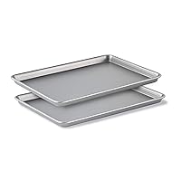 Calphalon Premium Nonstick Baking Pans Set of 2, 12 x 17 inch, Silverware, Heavy Gauge Steel Core