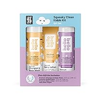 Hello Bello Break in Case of Baby Kit I Hypoallergenic Baby and Kid Gift Set with Shampoo & Body Wash, Bubble Bath, Lotion, Diaper Cream & Size 1 Diapers I Vegan and Cruelty Free