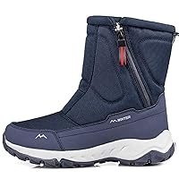 Winter Thick Couple Snow Boots Plus Velvet Warm Side Zipper Outdoor Casual Boots Cold Resistant Men's Cotton Shoes Warm Cotton Shoes (Color : Women Blue, Shoe Size : 44)