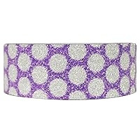 Wrapables Shimmer Japanese Washi Masking Tape, Purple Dots