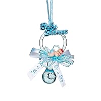 Baby Shower Party Favor Pacifier Necklace (12 Pcs.): Adorable Keepsake for Expecting Moms & Guests, Premium Supplies for Gender Reveal Announcements, Decorations, Games, Cupcake Toppers, & More (Blue)