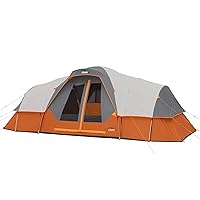 CORE Tents for Family Camping, Hiking and Backpacking | 4 Person / 6 Person / 9 Person / 11 Person Dome Camp Tents with Included Tent Gear Loft for Outdoor Accessories