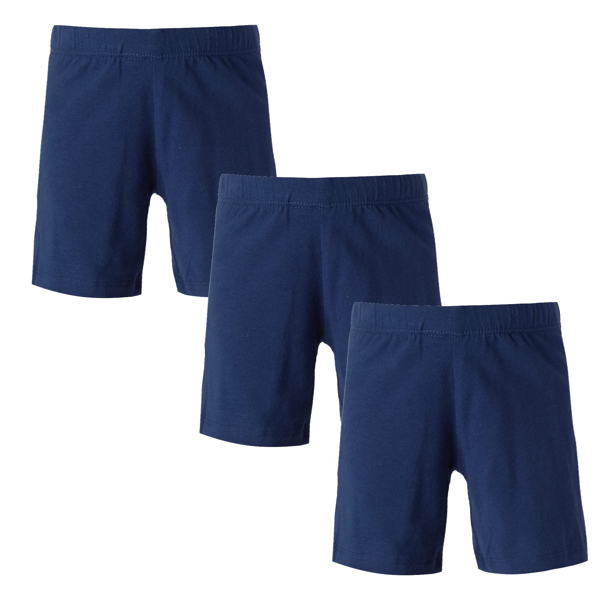 MY WAY Toddlers & Girls Bike Shorts Cotton & Spandex — Biker Shorts for Under Dresses, Cartwheel & Dance - 3 Pack Sizes 2T-16