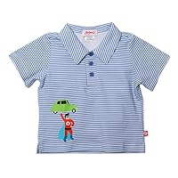 Zutano Baby Boys Super Strong Screen Polo Shirt, Periwinkle