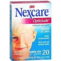 Nexcare Opticlude Orthoptic Eye Patches Regular 20 Each (Pack of 3)