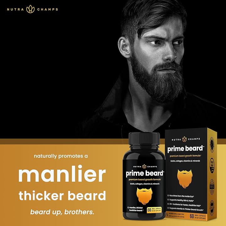 Mua Beard Growth Vitamins Supplement for Men - Grow Thicker & Longer Facial  Hair with Biotin, Collagen, Saw Palmetto - Small Pills for All Hair Types  trên Amazon Mỹ chính hãng 2023 | Fado