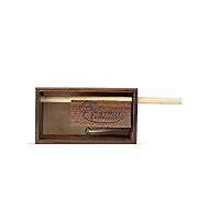 Duck Commander Button Pusher Turkey Call, Walnut Turkey Call, Turkey Gobble Box Call for Hunting, Turkey Hunting Gear and Accessories