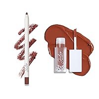 Julep The Perfect Pair 2pc Set It's It's Whipped Matte Lip Mousse - Cinnamon Sugar - Long-Lasting Liquid Lipstick and With a Trace Retractable Creamy Long-Lasting Lip Liner, Spiced Clove