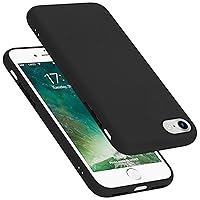Case Compatible with Apple iPhone 7/8 / SE2 in Liquid Black - Shockproof and Scratch Resistant TPU Silicone Cover - Ultra Slim Protective Gel Shell Bumper Back Skin