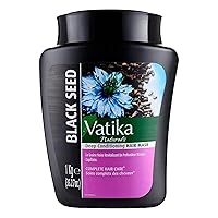 Dabur Vatika Naturals Hair Mask - Deep Conditioning Revitalizer with Natural Ingredients - Enhances Hair Texture & Shine - Promotes Strong, Silky, and Manageable Hair - Enriched with Blackseed (1KG)