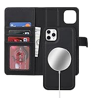 Ｈａｖａｙａ for iPhone 11 pro max Wallet Case Magsafe Compatible iPhone 11 pro max case Wallet with Card Holder flip Folio Detachable Magnetic Leather Phone Cover for Women and Men-Black