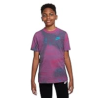 Nike Boys' Sportswear Club Graphic Cotton T-Shirt (X-Large, Active Pink)