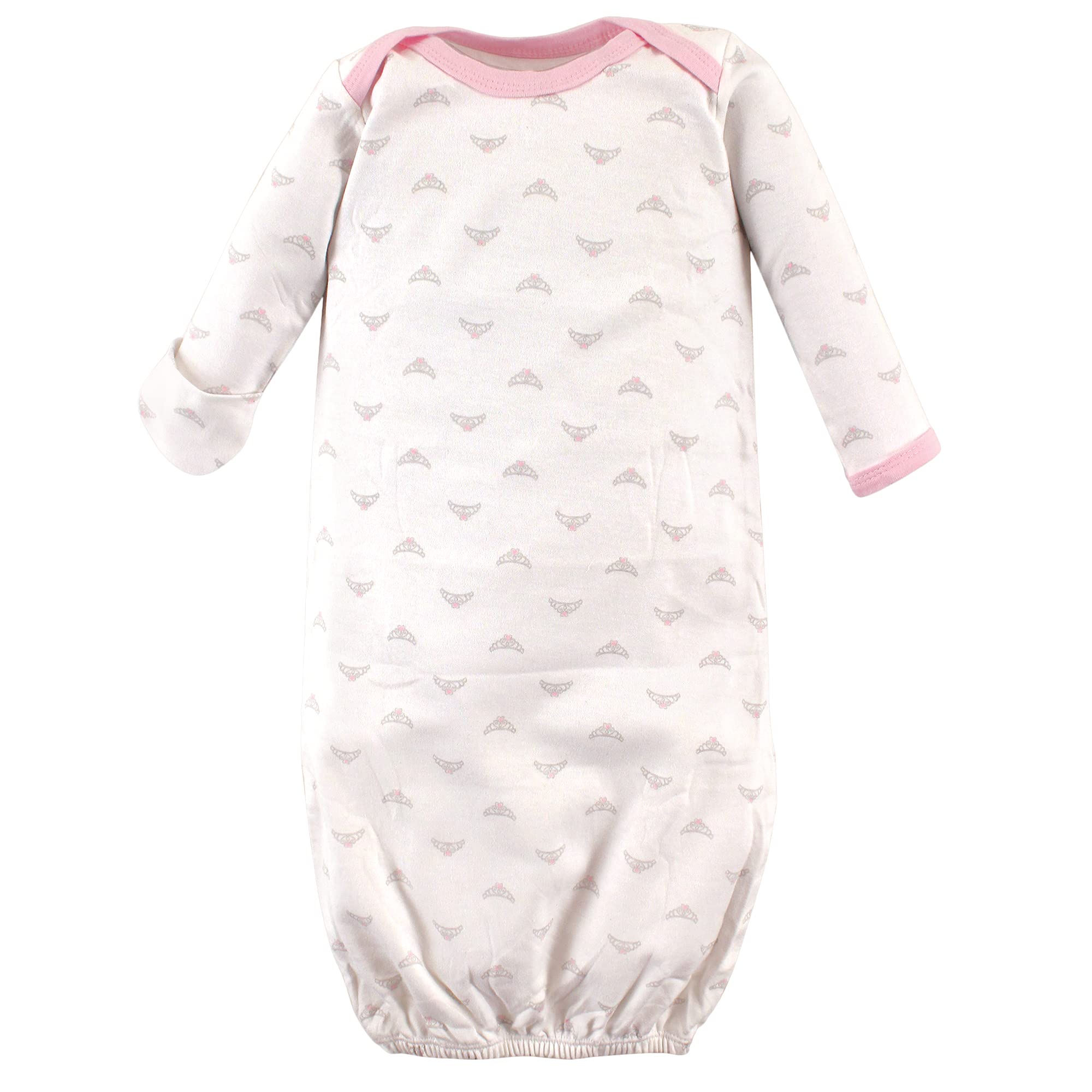 Luvable Friends Unisex Baby Cotton Gowns, Tiara, 0-6 Months US