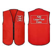 TopTie Custom Supermarket Uniform Vest Zipper Volunteers Event Vest Add Your Logo