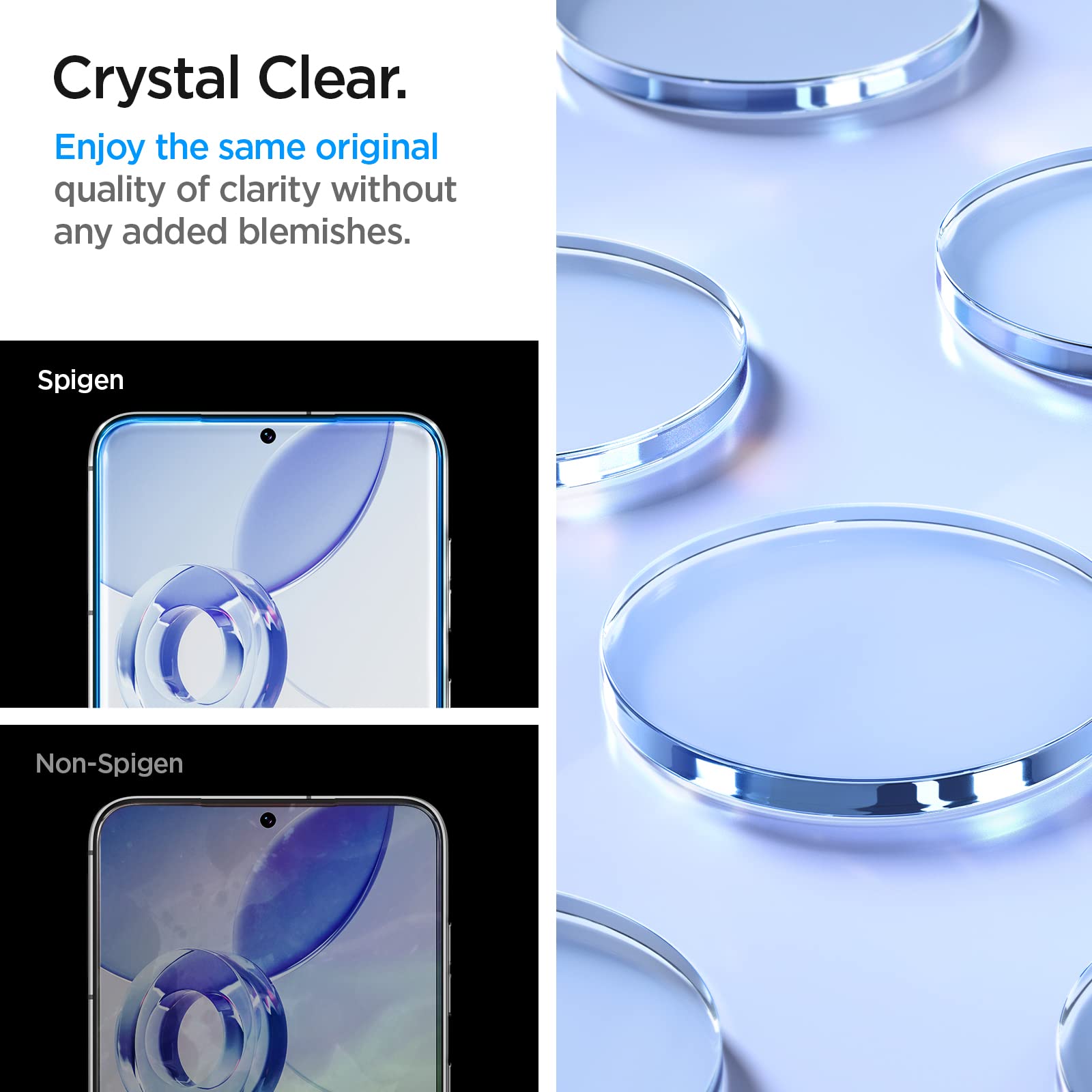 Spigen Tempered Glass Screen Protector [Glas.tR EZ Fit] designed for Galaxy S23 Plus (2023) [Case Friendly] - 2 Pack