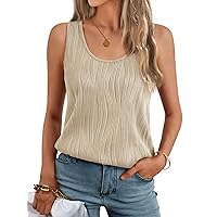 LILLUSORY Women's Dressy Business Casual Tank Tops Summer Sleeveless Trendy Spring Blouses Flowy Work Shirts
