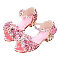 Kid Clog Summer New Soft Bottom Breathable Non Slip High Heel Rhinestone Bow Kids Fashion Princess Toddler Apparel