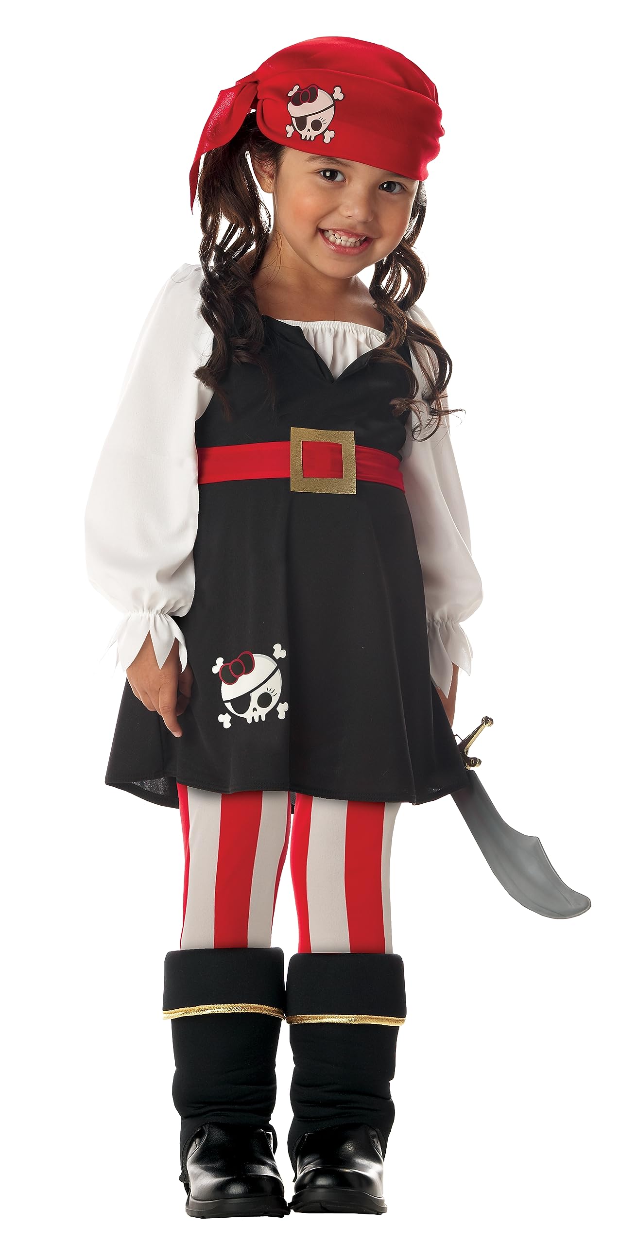 Toddler Girls Pirate Costume Large (4-6)