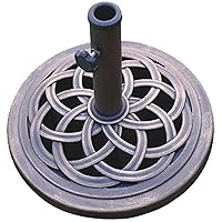UBP18181-BR 18-Inch Cast Stone Umbrella Base, Made from Rust Free Composite Materials, Bronze Powder Coated Finish