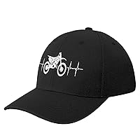 Cool Dirt Bike Heartbeat Fashion Baseball Cap Men Women Classic Adjustable Sun Golf Dad Hat Outdoor